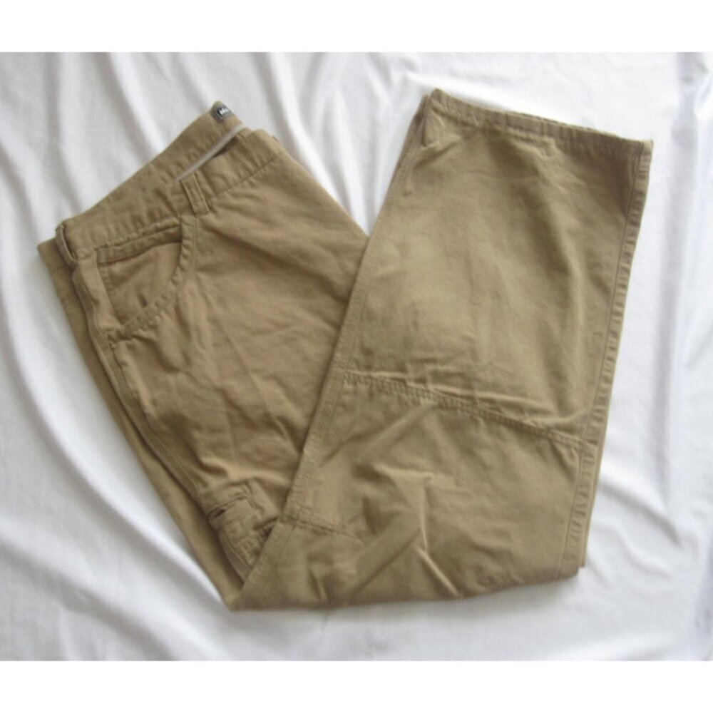 REI Co Op‎ Trailsmith Pants 42x32 Camel Tan Durable Double Knee Outdoor (MP455)